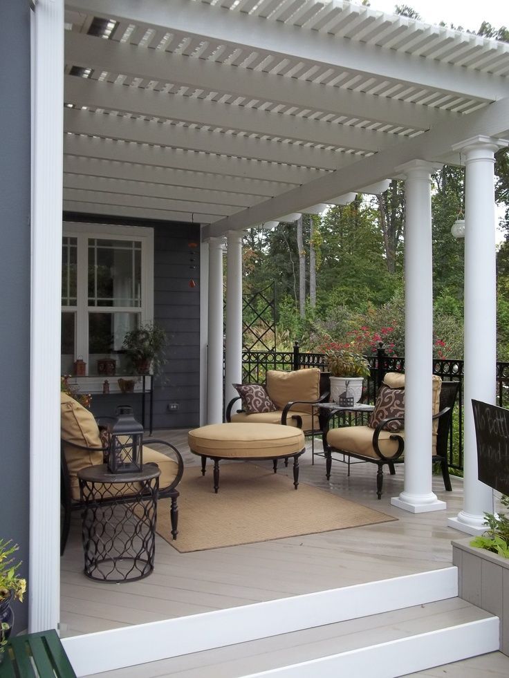 Create a cozy front porch sitting area.