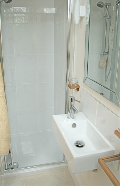 A wall hung bathroom sink will take up very little room.