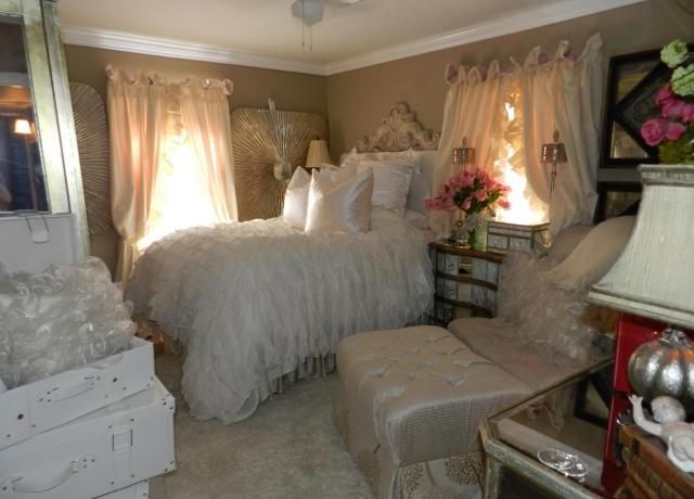 Way too much furniture in this bedroom! Makes the room look very small.