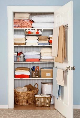 Leaving spaces between items inside your closet will give the impression that there's plenty of room.