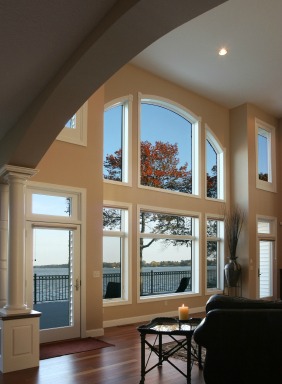 Beautiful windows with a sea view.