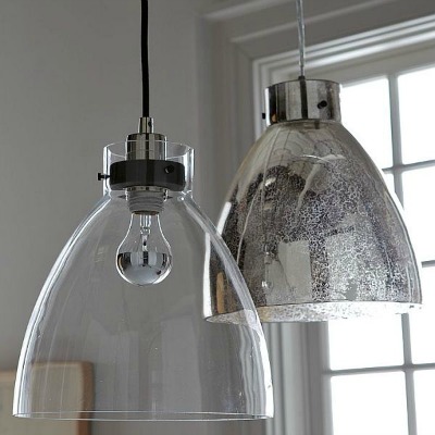 Clear light fixtures.