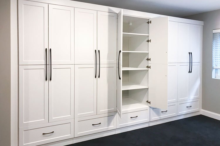 Adding cabinets and shelving in the basement will increase the value of your house.