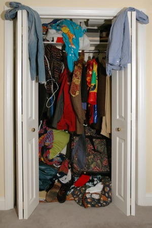 Overflowing closets tell home buyers that there is not enough room in the home.