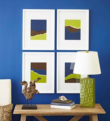 Use repetition of color and shape to unite objects in your vignettes.