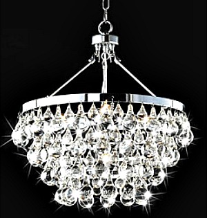 Modern crystal chandelier.