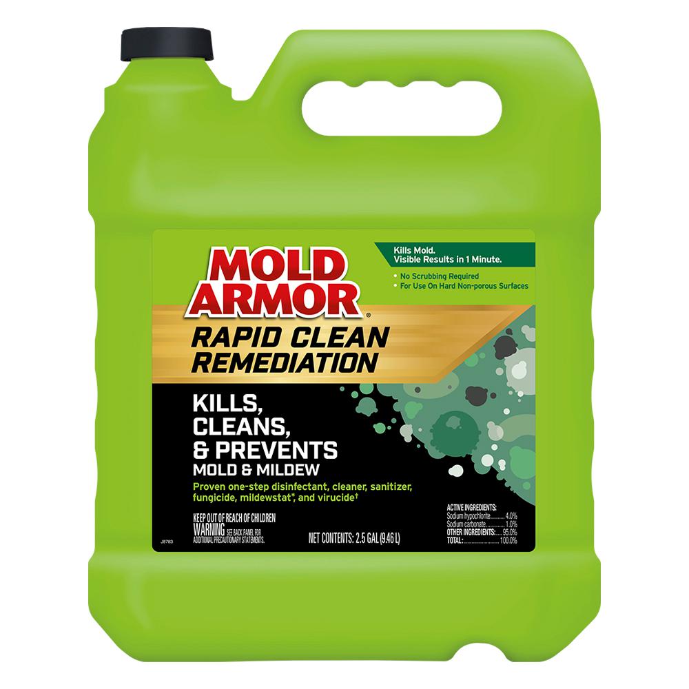Mold Armor Rapid Clean Remediation kills, cleans, and prevents mold and mildew.