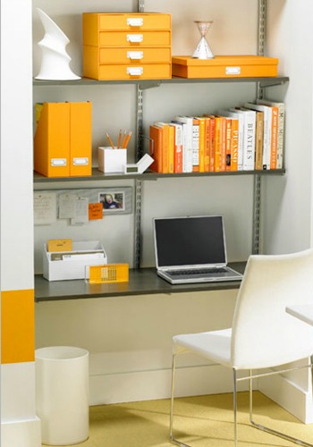 Attractive home office organizers will neaten your work space.