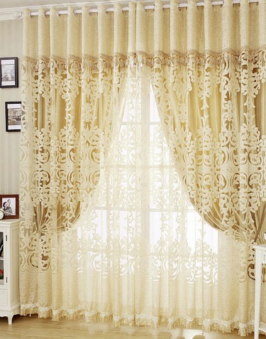 Lacy window curtains
