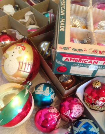 Garage sale Christmas ornaments