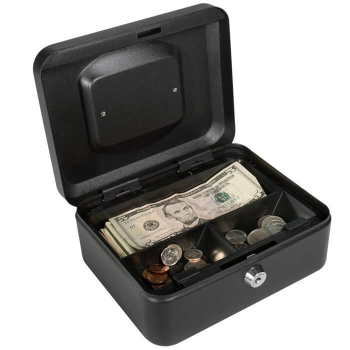 Cash box for your garage sale.